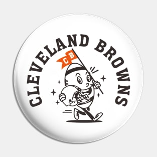 Cleveland Browns mascot black orange Pin