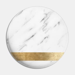 Arctic golden geometric marble Pin