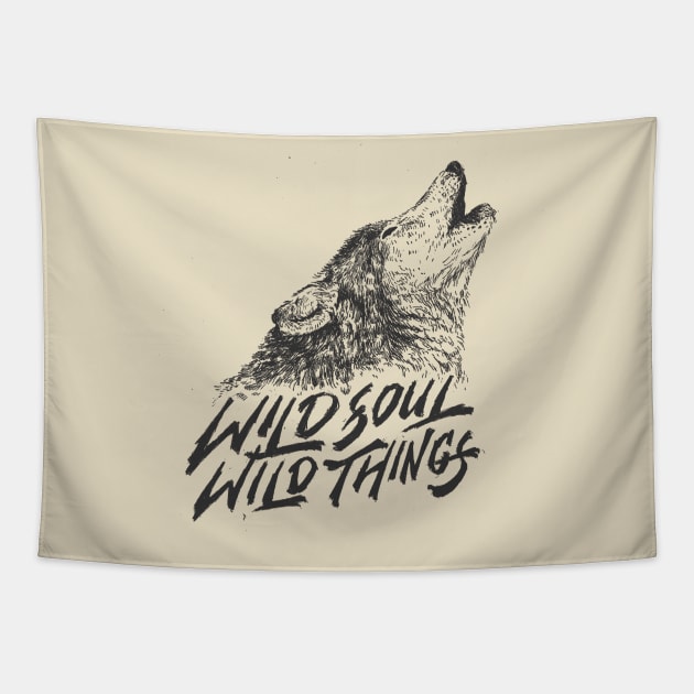 Wild Series - Wild Soul Wild Things Tapestry by typehandsupply