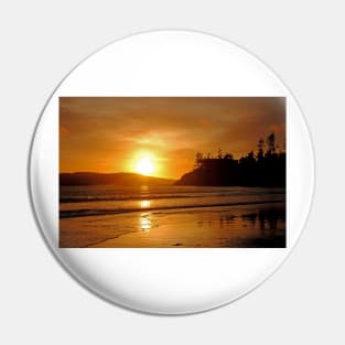 Sunset Long Beach Tofino Vancouver Island Canada Pin