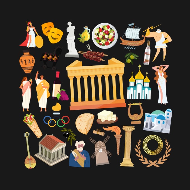 Greece Travel Icons by FancyPlanet