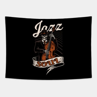 Jazz Soul Bass Musician Tapestry