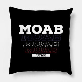 MOAB Utah USA Vintage Pillow