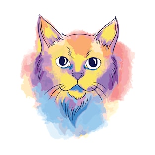 Watercolor Cat T-Shirt