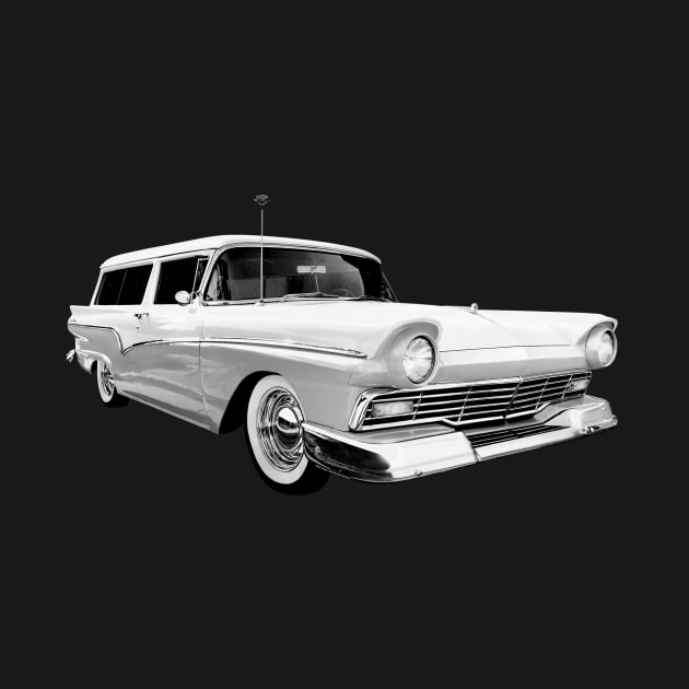 1957 Ford Ranch Wagon BW by Burtney