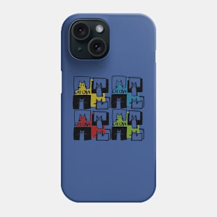 Cubist cats design Phone Case