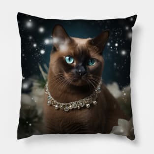 Magical Burmese Cat Pillow