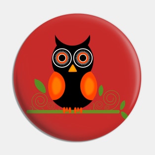 Owl on red Pin