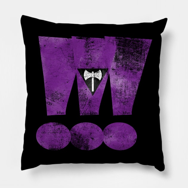 Lesbian Labrys Pride Grunge Exclamation Points Pillow by wheedesign