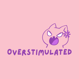 Overstimulated Cat (Purple) T-Shirt