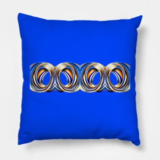 Curved lines over bluebackground_ Pillow