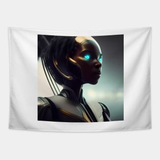 Futuristic African: Beauty in Motion T-Shirt Tapestry