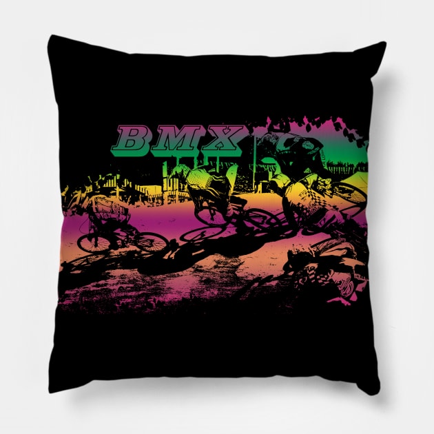 bmx Pillow by rickylabellevie