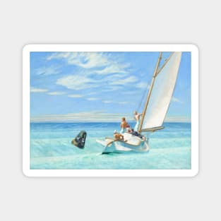 Ground Swell Oil Painting by Edward Hopper Magnet