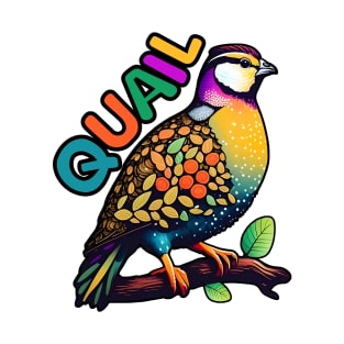 Animal Alphabet - Q for Quail T-Shirt