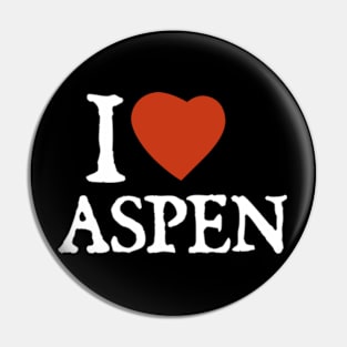 I Love Aspen Pin