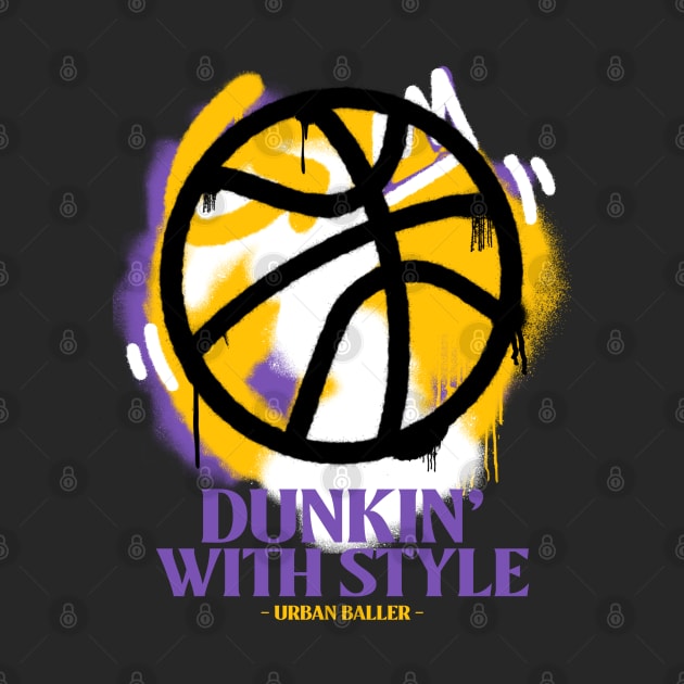 Dunkin' with style graffiti basketball ball by Rdxart