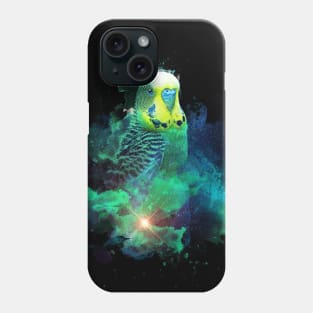 Budgie Budgerigar Parakeet Parrot Space Nebula Phone Case