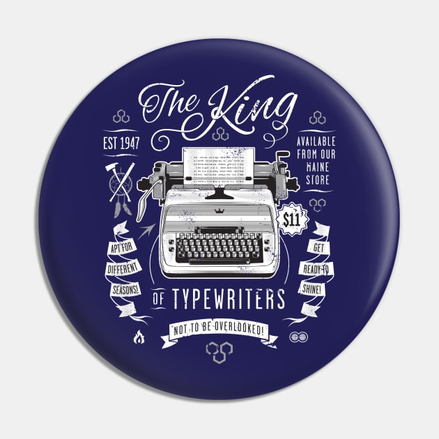 The King of Typewriters Pin by heavyhand