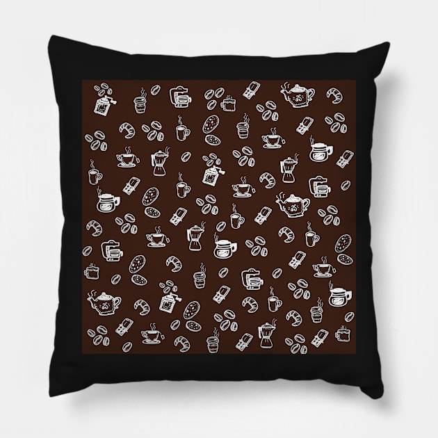 Coffee pattern Pillow by SamridhiVerma18