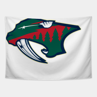 Nashville Wild - Minnesota Predators Logo Mashup Tapestry