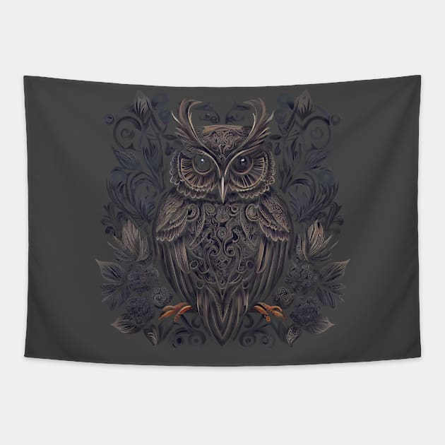 Owl Ornament Tapestry by gblackid