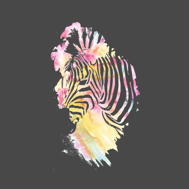Zebra watercolor by Dumteez