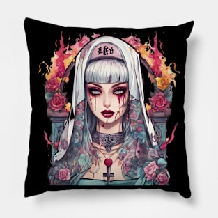 Crying Depressed Girl Pillow