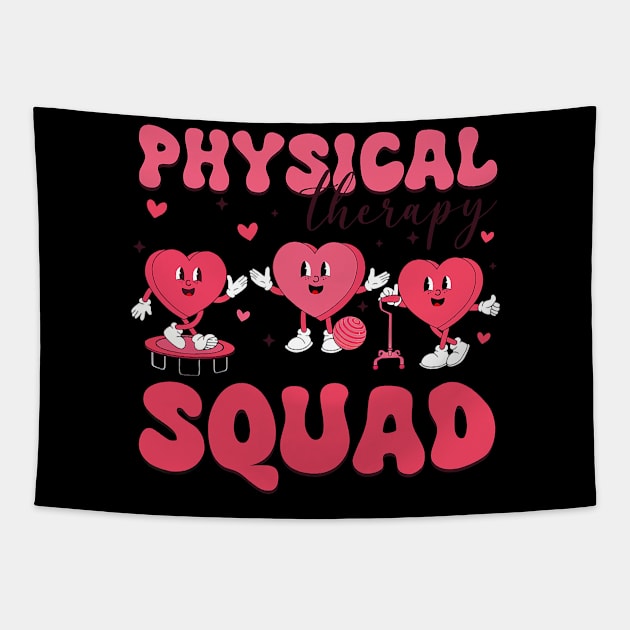 Physical Therapy Squad Valentine_s Day PT PTA Valentine Crew Tapestry by Neldy