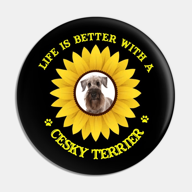 Cesky Terrier Lovers Pin by bienvaem