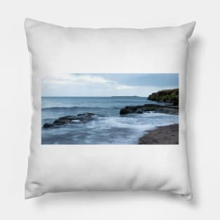 The sea at Amble, Northumberland Pillow