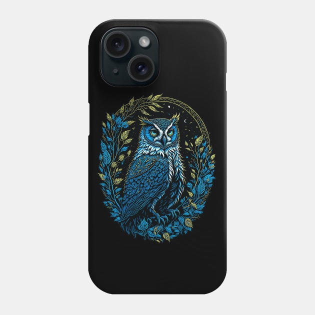 Great Horned Owl Graphic Design Phone Case by TMBTM