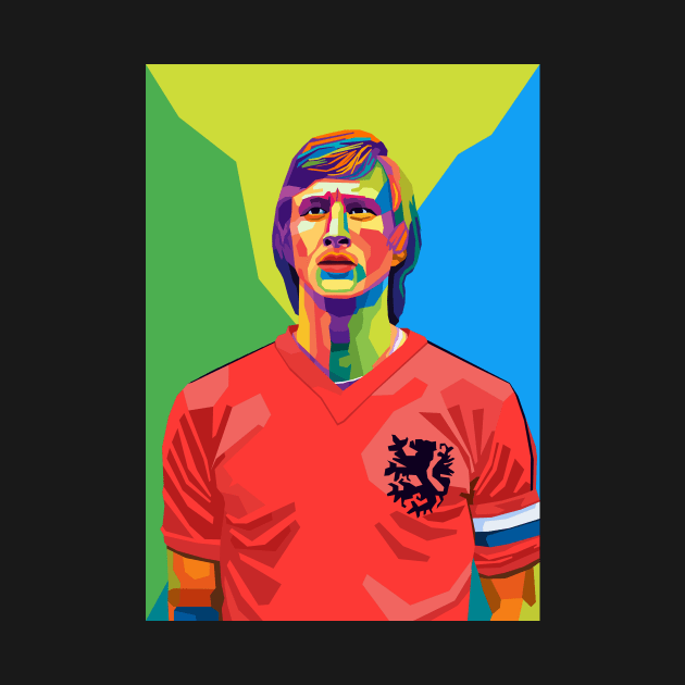 Johan Cruijff pop art by Kuli art