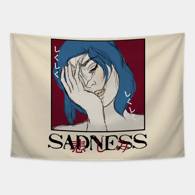 sadness Tapestry by kiboland