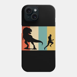 Vintage Dino and Runner Retro Colors Phone Case