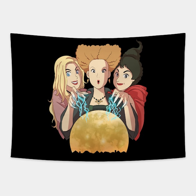 Sanderson Sisters Halloween Tapestry by Hiro Fiction