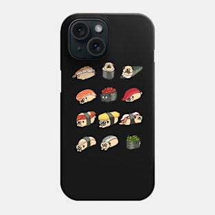 Types of Sushi Pug Phone Case