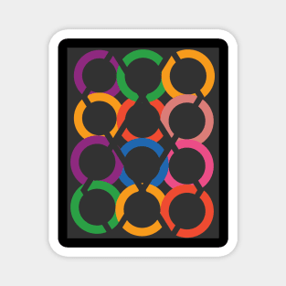 Abstract graphic art circle forms. Magnet