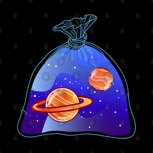 Planets in plastic bags by Firts King