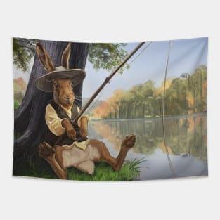 Hare fisherman Tapestry