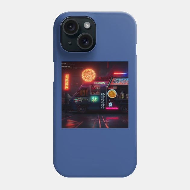 Cyberpunk Tokyo Ramen Food Truck Phone Case by Grassroots Green