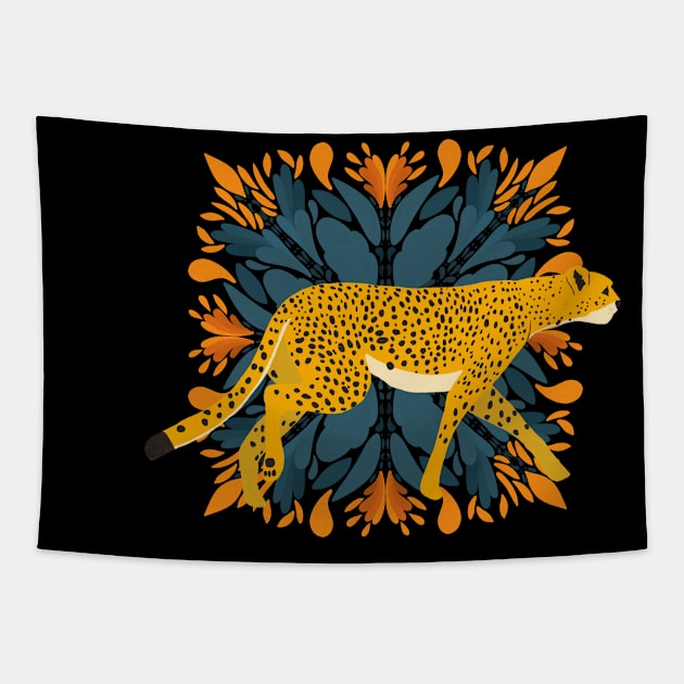 Cheetah Prowl Tapestry by Magcelium