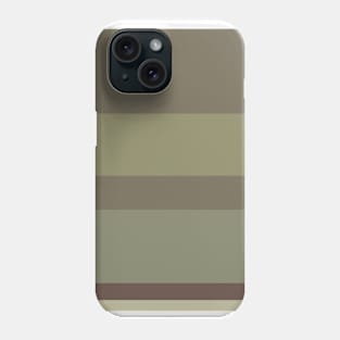 A unique variety of Purplish Brown, Grey Brown, Camouflage Green, Putty and Artichoke stripes. Phone Case