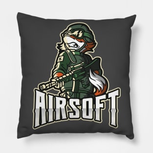 Airsoft Enthusiast Soldier Fox Pillow