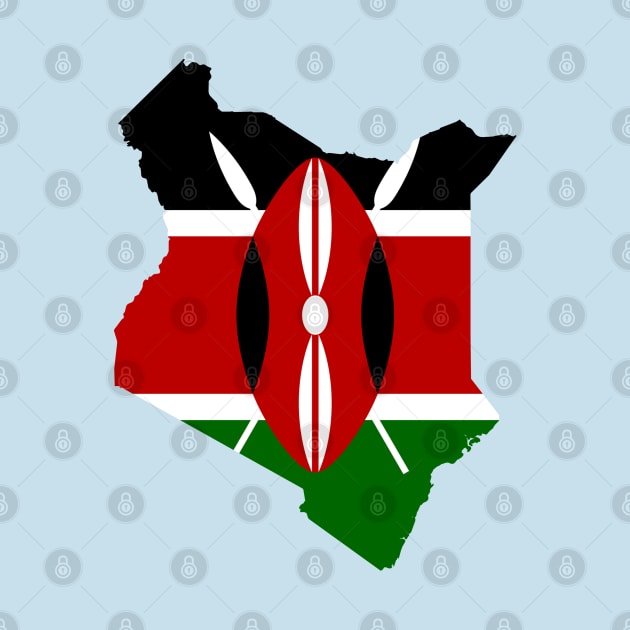 Kenya Flag Map by Historia