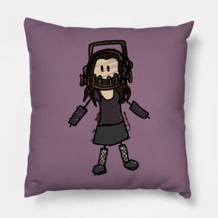 Reverse Bear Trap Amanda Stick Figure Pillow