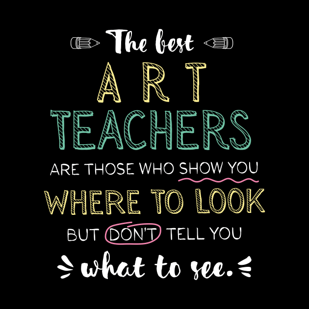 The best Art Teachers Appreciation Gifts - Quote Show you where to look by BetterManufaktur