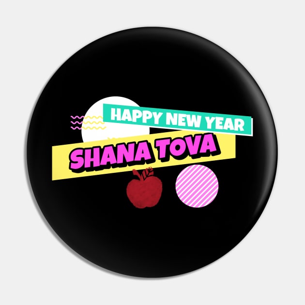 Happy Rosh Hashanah Greeting Shana Tova Gift Pin by NivousArts