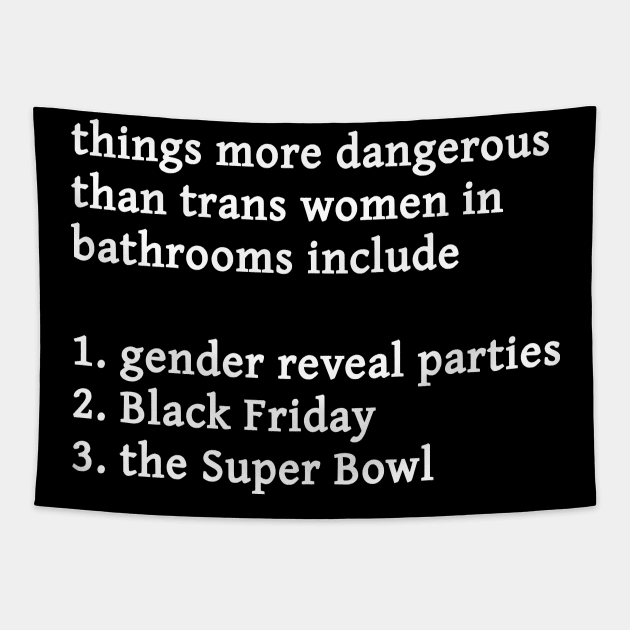 Things More Dangerous Than Trans Women In Bathrooms Tapestry by dikleyt