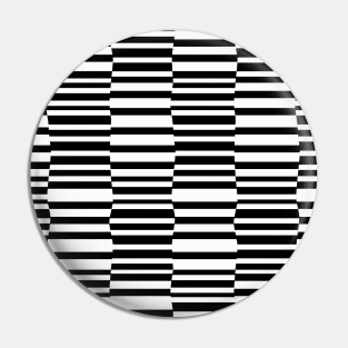 Funky Stripes in Black and White Pin